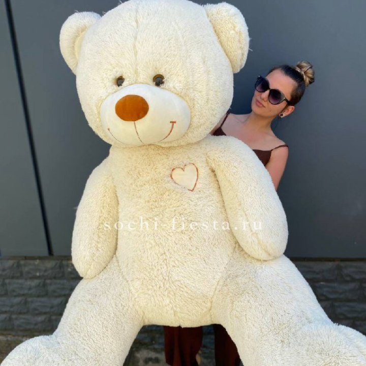 Белый плюшевый мишка большой в Северодвинске