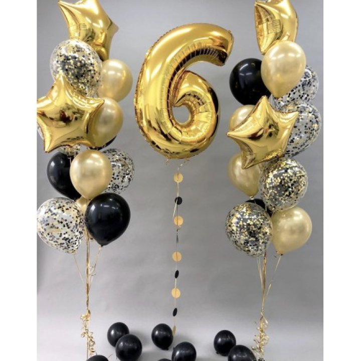 Цифра с фонтанами шаров  в Северодвинске