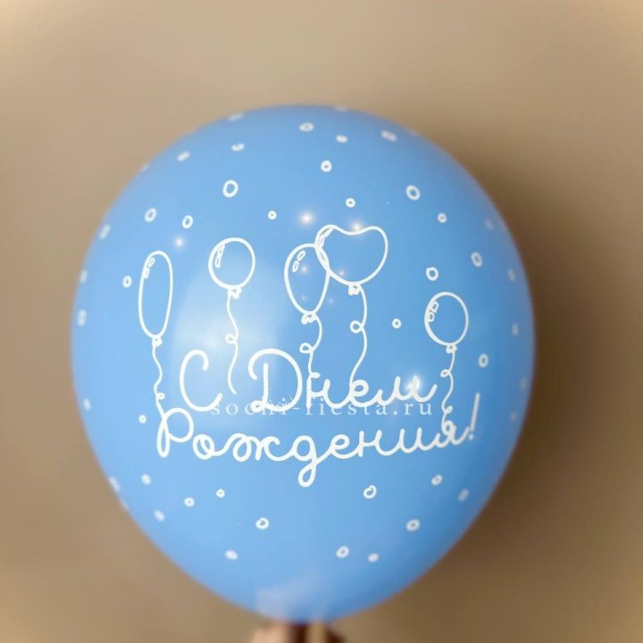 Гелиевый латексный шар С днем рождения! матовый в Северодвинске