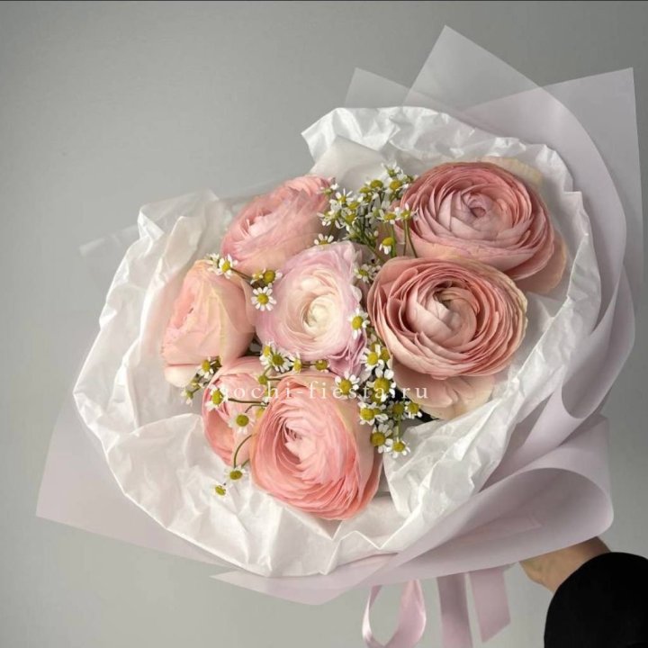 Ранункулюсы с ромашками в Северодвинске