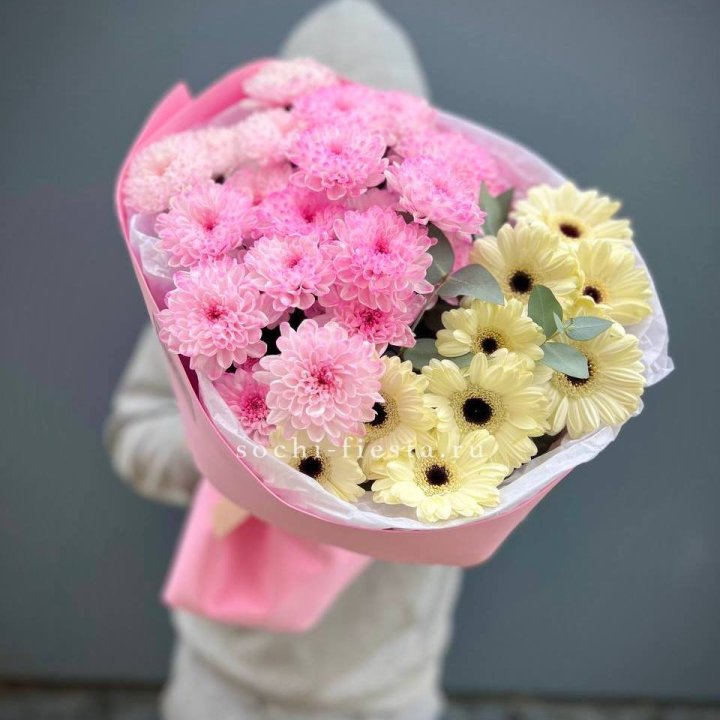 Дуо хризантем и гербер в Северодвинске