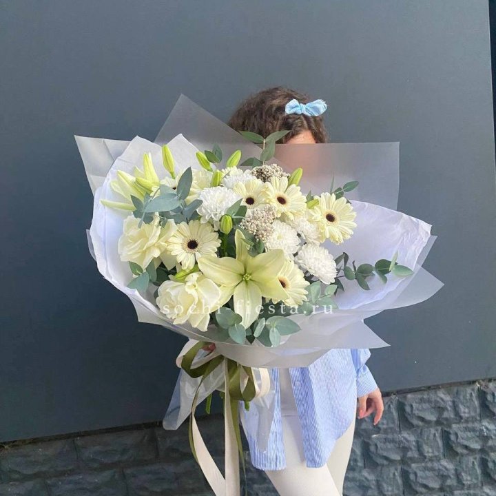 Букет с лилией и герберой в Северодвинске