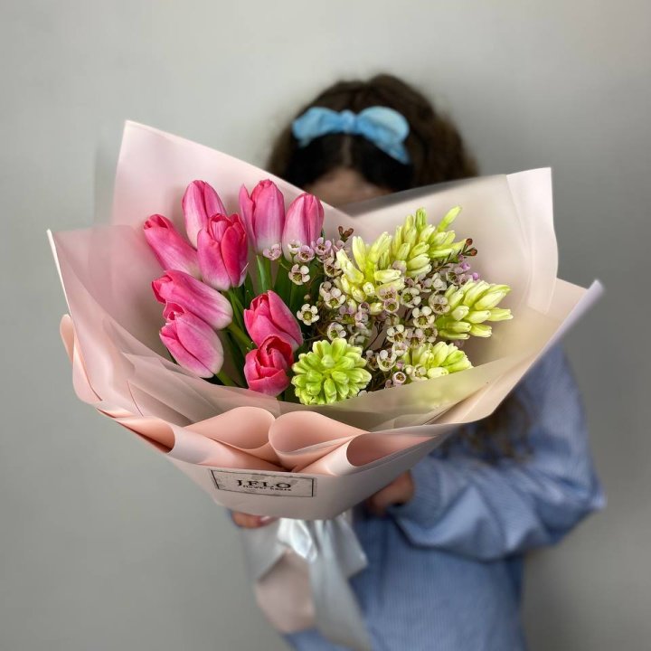  Дуо тюльпаны и гиацинты в Северодвинске