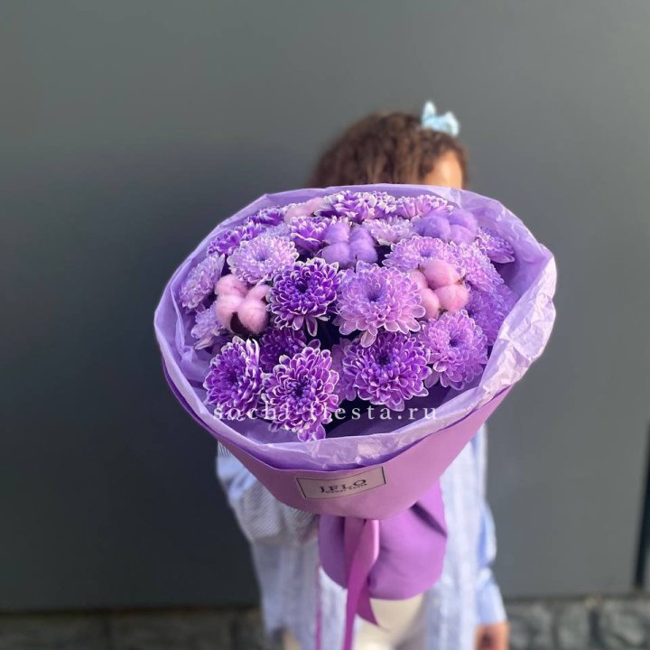 Хризантемы с хлопком в Северодвинске