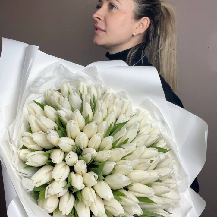 101 белый тюльпан №2 в Северодвинске