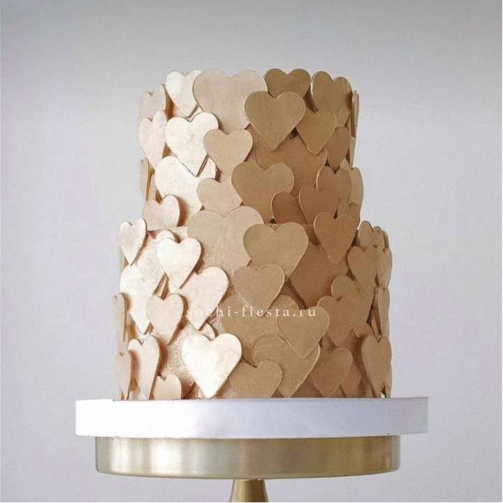 Торт "Hearts" gold в Северодвинске