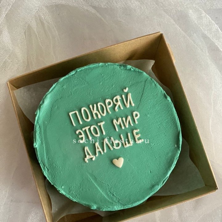 Бенто-торт "Покоряй этот мир" в Северодвинске