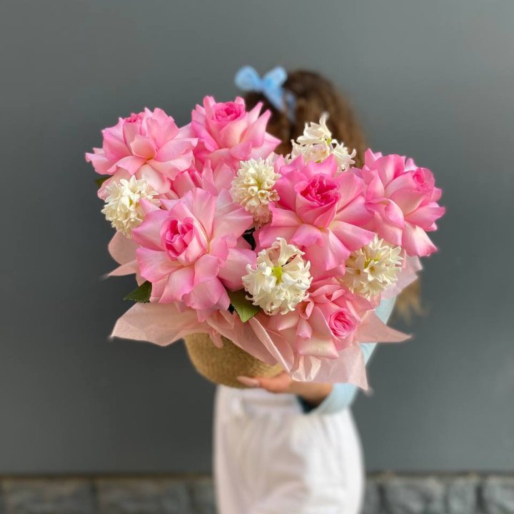 Дуо розы и гиацинты в Северодвинске