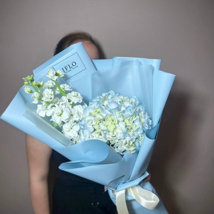 Гортензия голубая с маттиолой в Северодвинске