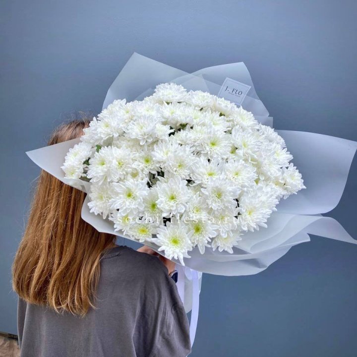 Букет хризантем "Белая снежинка" в Северодвинске