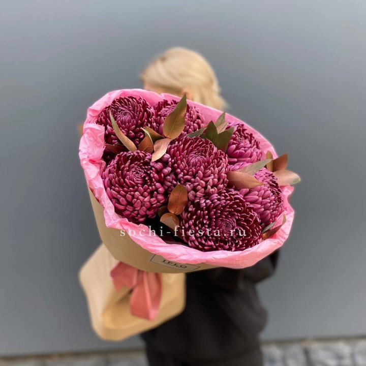 7 Хризантем Бигуди в золоте в Северодвинске