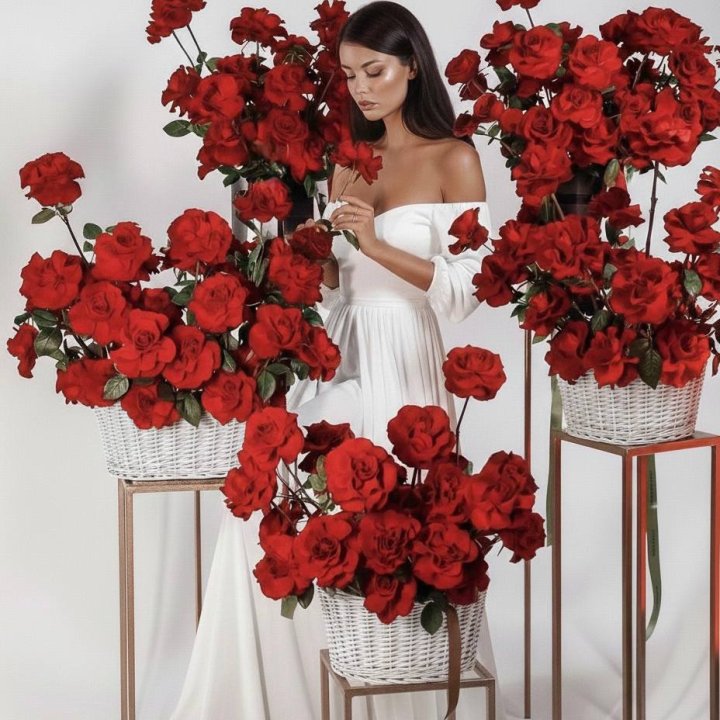 Сет из красных французских роз в Северодвинске
