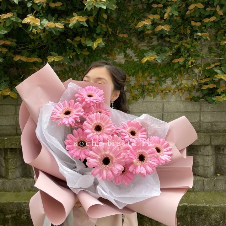13 розовых гербер в Северодвинске
