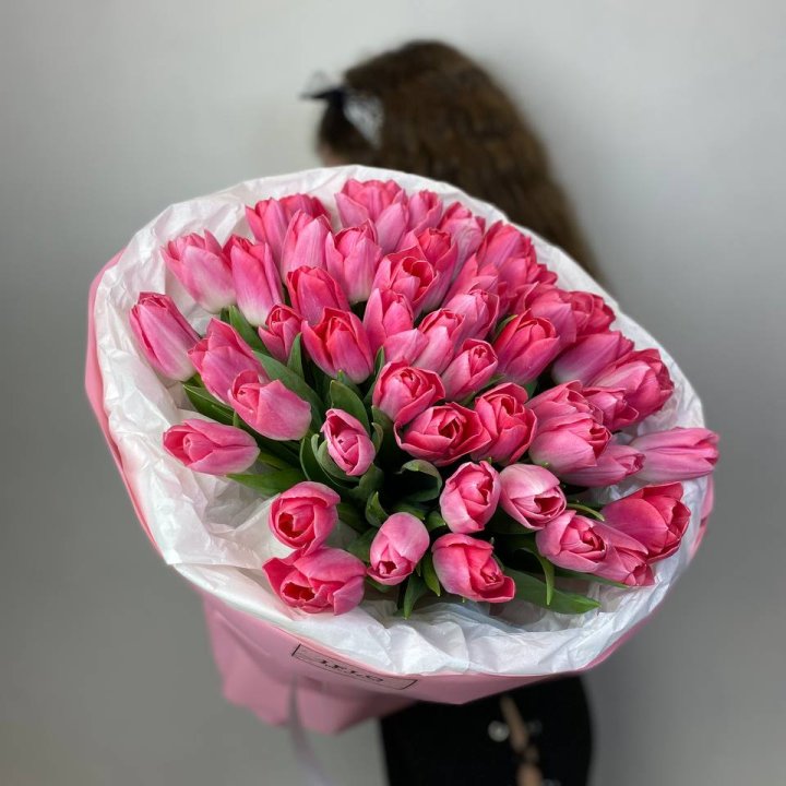 51 розовый тюльпан "Рози" в Северодвинске