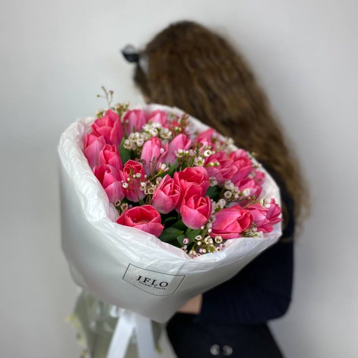 Дуо тюльпаны с хамелациумом в Северодвинске