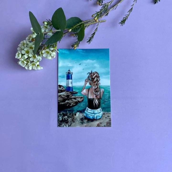 Открытка к букету "Океан" в Северодвинске