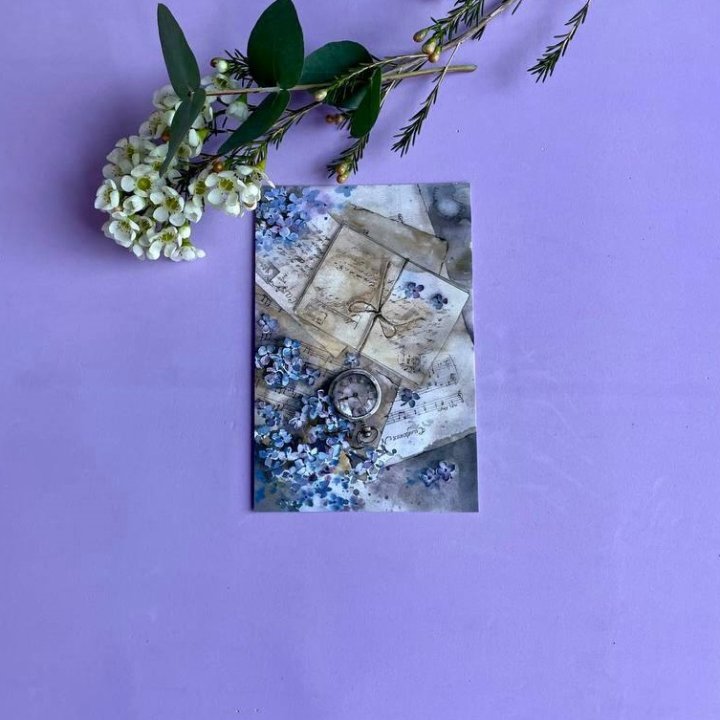 Открытка к букету "Время" в Северодвинске