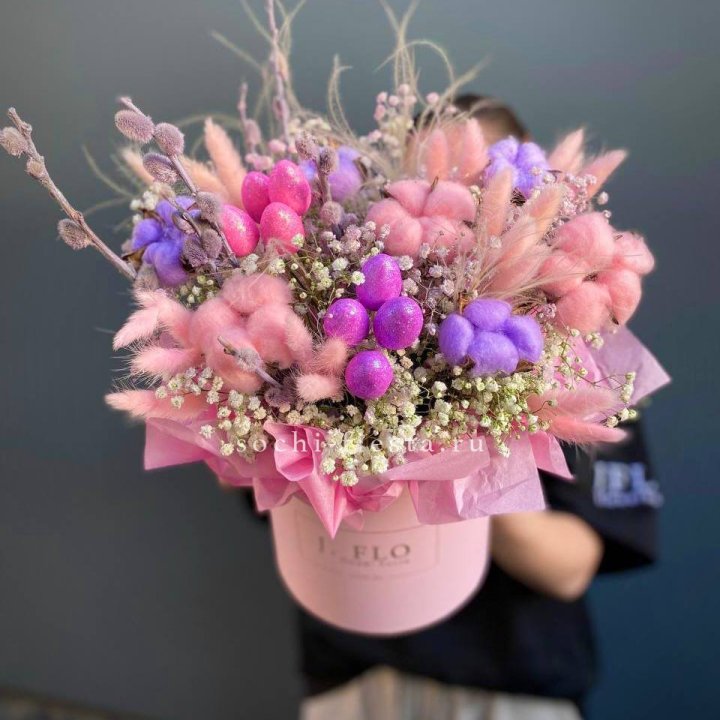 Сухоцветы в коробке  в Северодвинске