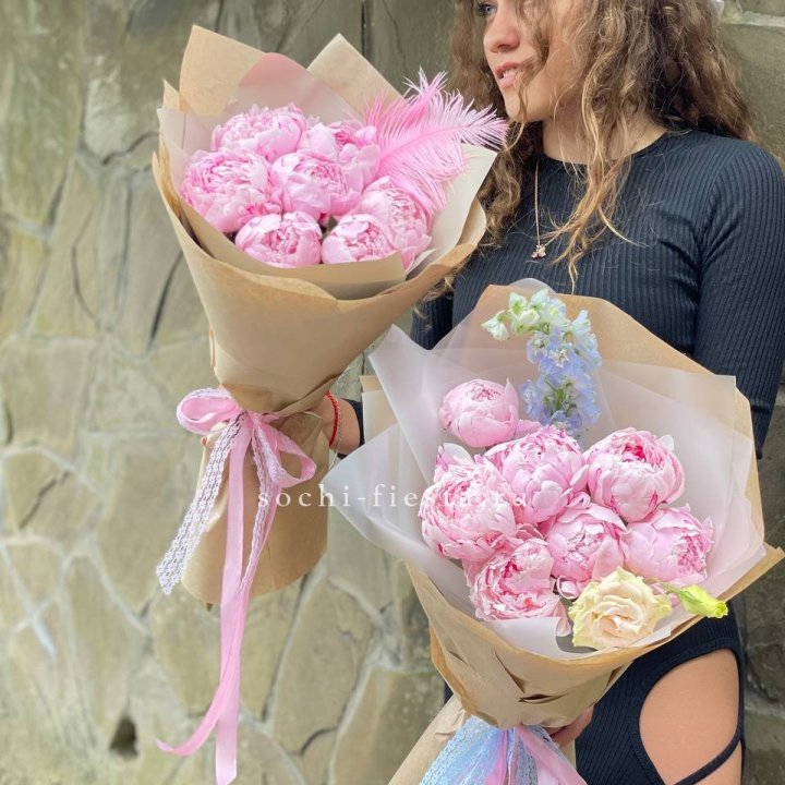 7 зефирных пионов  в Северодвинске