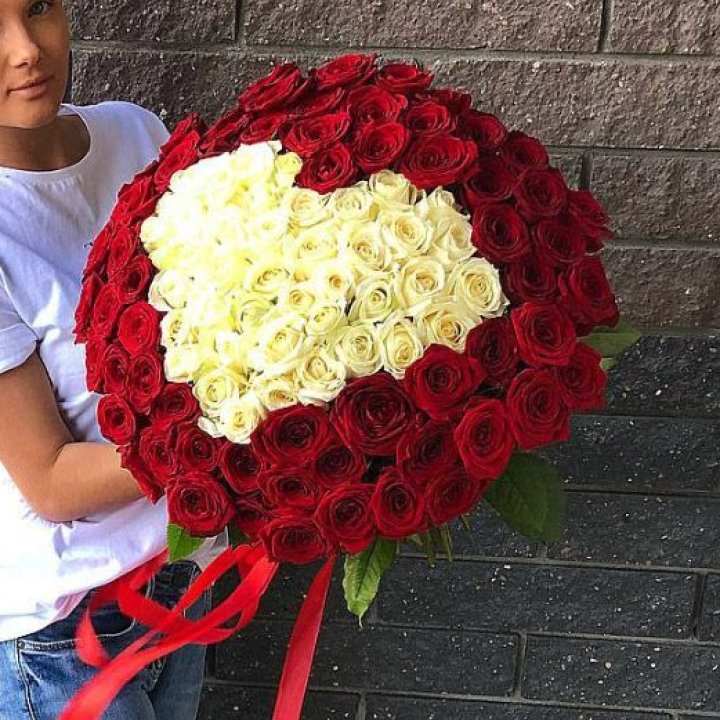 101 роза "Сердце" в Северодвинске