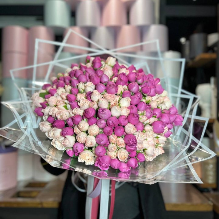 101 кустовая пионовидная роза в Северодвинске