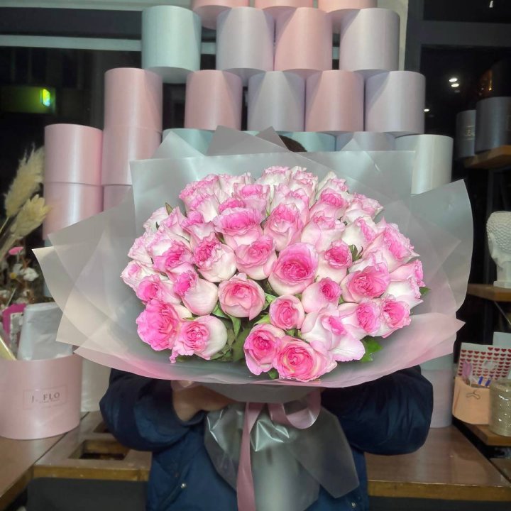  51 розовых роз в Северодвинске