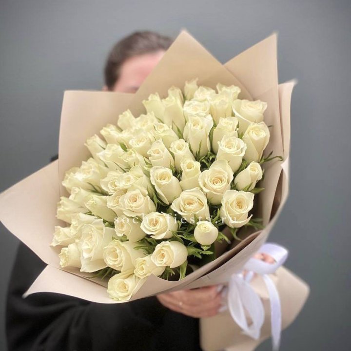 51 белая кенийская роза  в Северодвинске