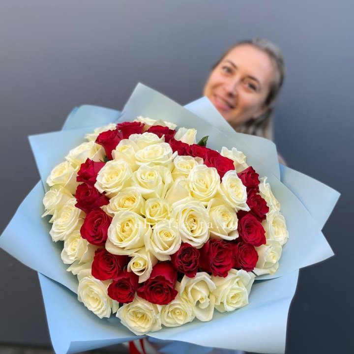 51 роза "Сердце" в Северодвинске