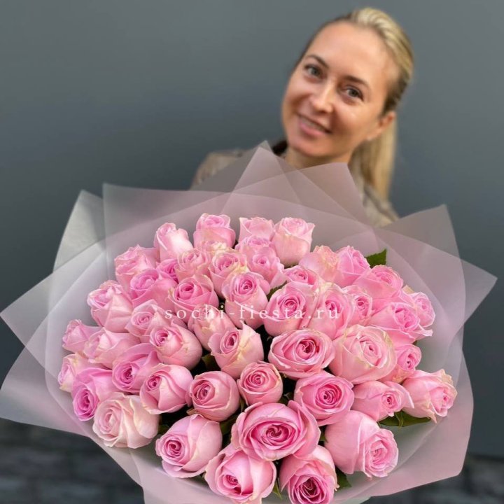 51 розовая роза в Северодвинске