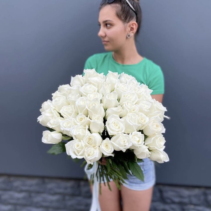 51 белая роза в Северодвинске