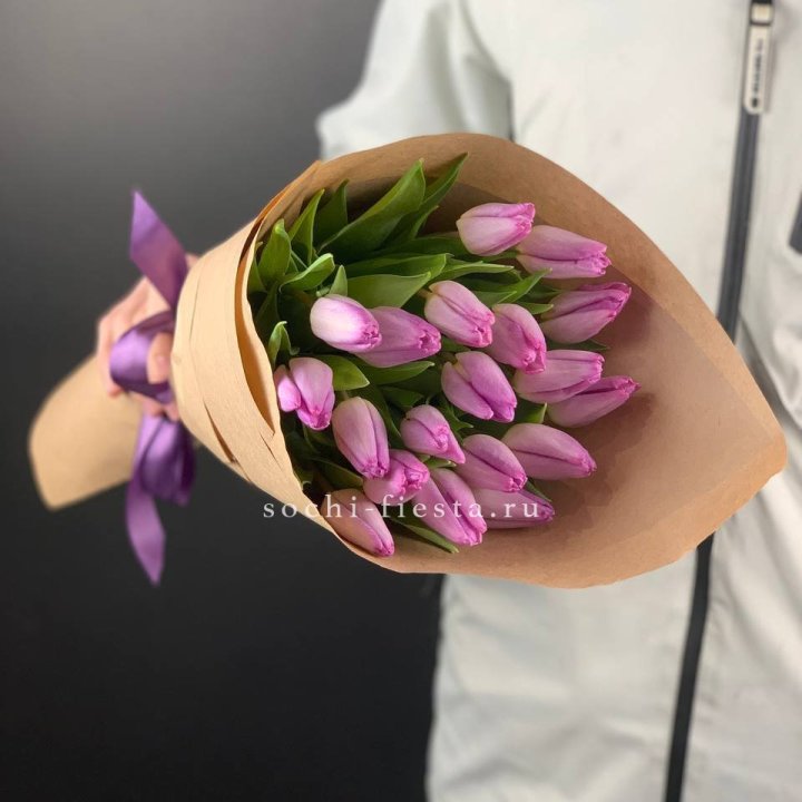 19 розовых  тюльпанов в Северодвинске