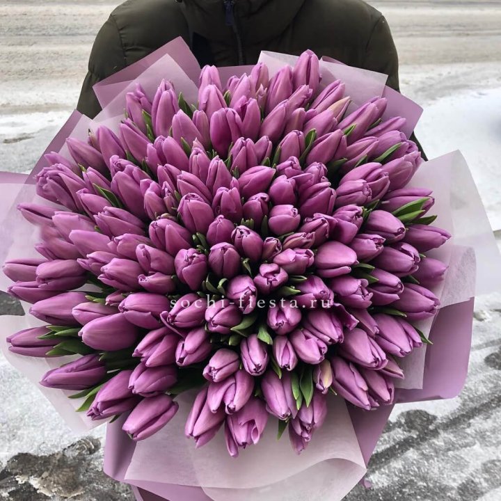 101 сиреневый тюльпан в Северодвинске