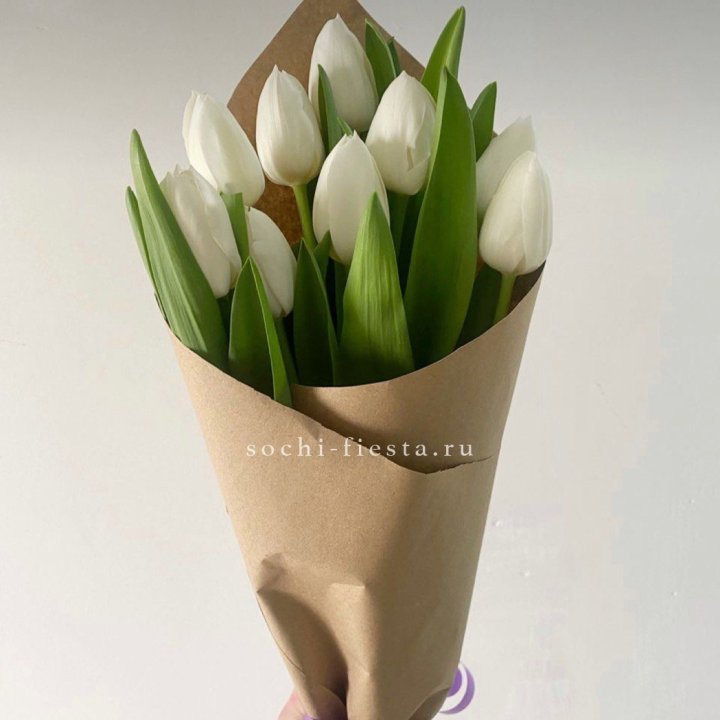 Букет белых тюльпанов в Северодвинске