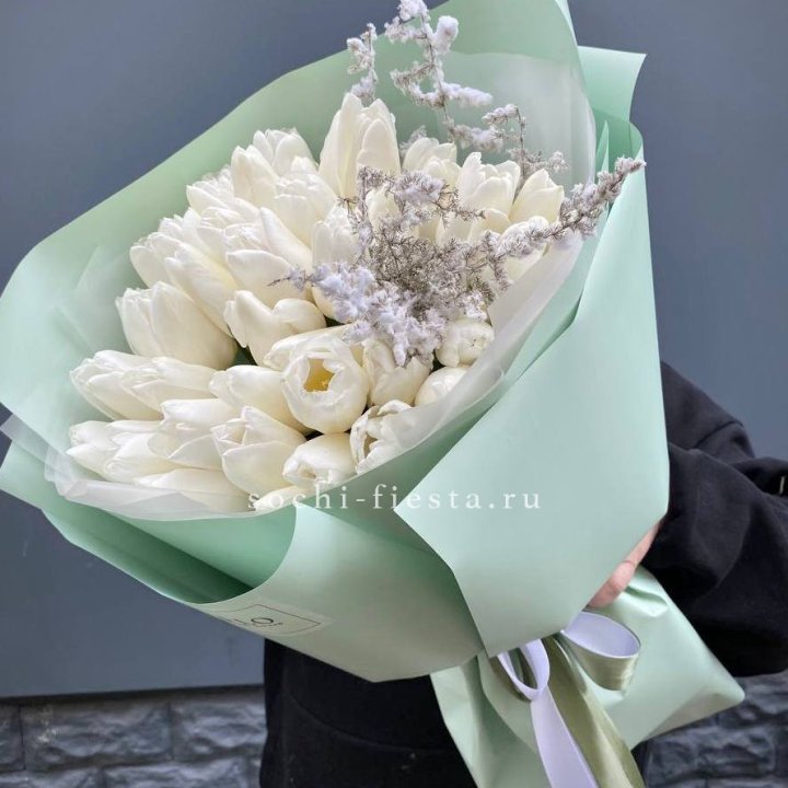 Букет белых тюльпанов "Бьянко" в Северодвинске