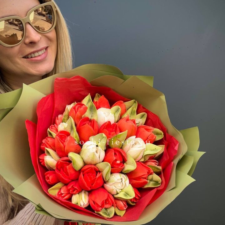 Зефирный букет из тюльпанов в Северодвинске
